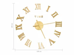 Reloj 3D de pared con diseño moderno 100 cm XXL ES308166