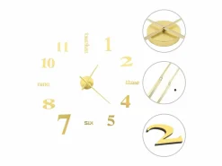 Reloj 3D de pared con diseño moderno 100 cm XXL ES897079