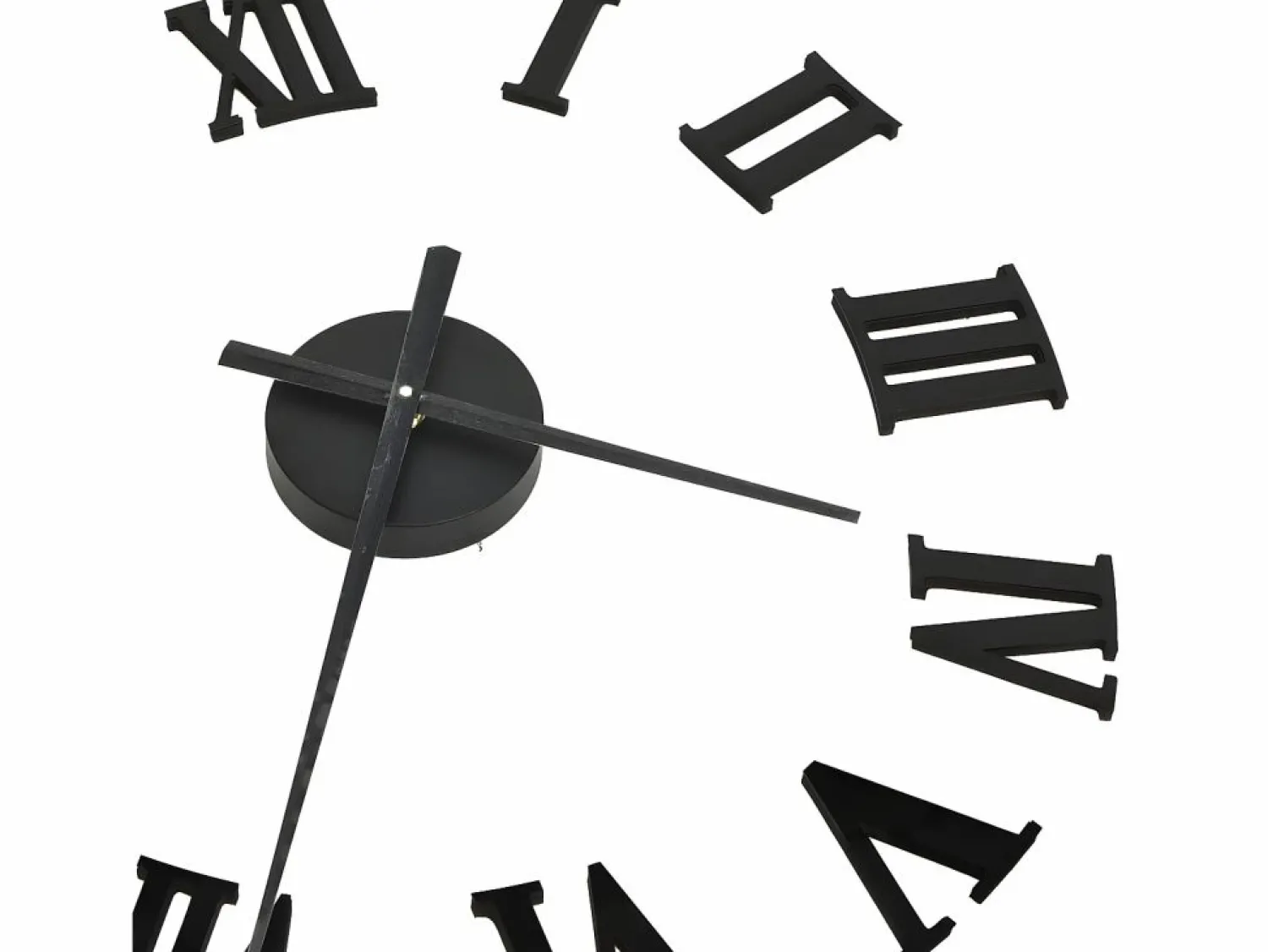 Sale Reloj 3D de pared con diseño moderno 100 cm XXL ES405481 Negro
