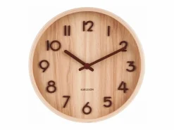 Best KARLSSON Reloj de madera Pure 22 cm Beige