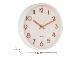 Clearance KARLSSON Reloj de madera Pure 22 cm Blanco