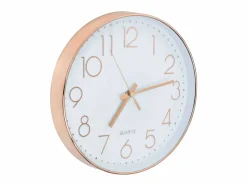 Discount Reloj de pared 30 cm rosa dorado ES797365 Blanco