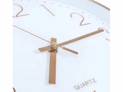 Discount Reloj de pared 30 cm rosa dorado ES797365 Blanco