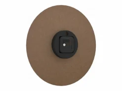 Reloj de pared con escalas y agujas luminosas marrón Ø30 cm ES778478