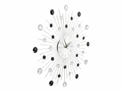 Hot Reloj de pared con movimiento de cuarzo diseño moderno 50 cm ES147532 Plateado