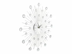 Hot Reloj de pared con movimiento de cuarzo 50 cm diseño moderno ES907061 Plateado