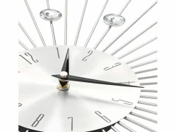 Hot Reloj de pared con movimiento de cuarzo 50 cm diseño moderno ES907061 Plateado
