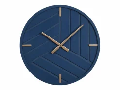 Clearance Reloj de pared contemporáneo - D. 50 cm - MDF - Azul y dorado - HERTI Reloj De Pared