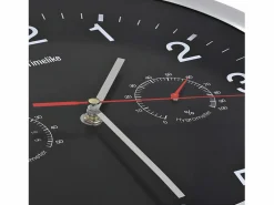Clearance Reloj de pared de cuarzo higrómetro y termómetro 30 cm ES935509 Negro