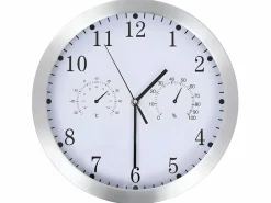 Best Reloj de pared de cuarzo higrómetro y termómetro 30 cm ES591514 Blanco