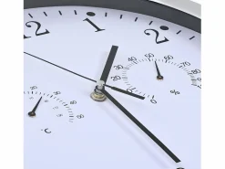 Best Reloj de pared de cuarzo higrómetro y termómetro 30 cm ES591514 Blanco