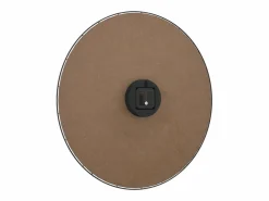 Reloj de pared de madera de ingeniería y negro Ø50 cm ES702449