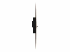 Reloj de pared de madera de ingeniería y negro Ø30 cm ES521293