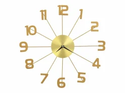 Clearance Reloj de pared de metal 50 cm ES759351 Dorado