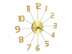 Clearance Reloj de pared de metal 50 cm ES759351 Dorado
