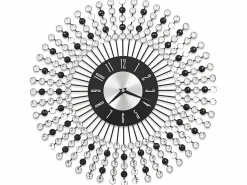 Reloj de pared de metal 43 cm ES775590 Negro