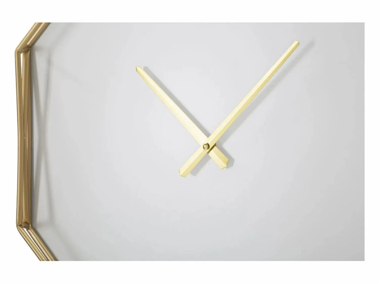 Reloj de pared octagonal de metal dorado Octagonal