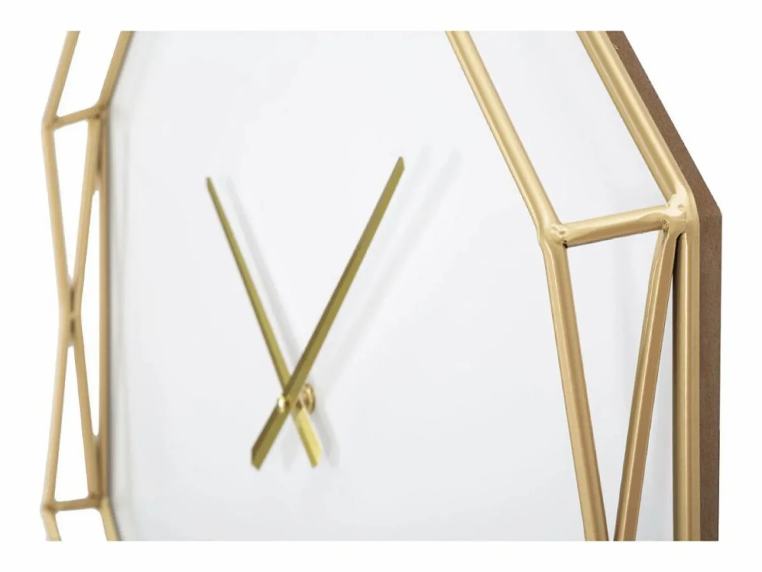 Reloj de pared octagonal de metal dorado Octagonal