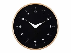 KARLSSON Reloj de pared Osado Dome - Madera negra - Ø30cm