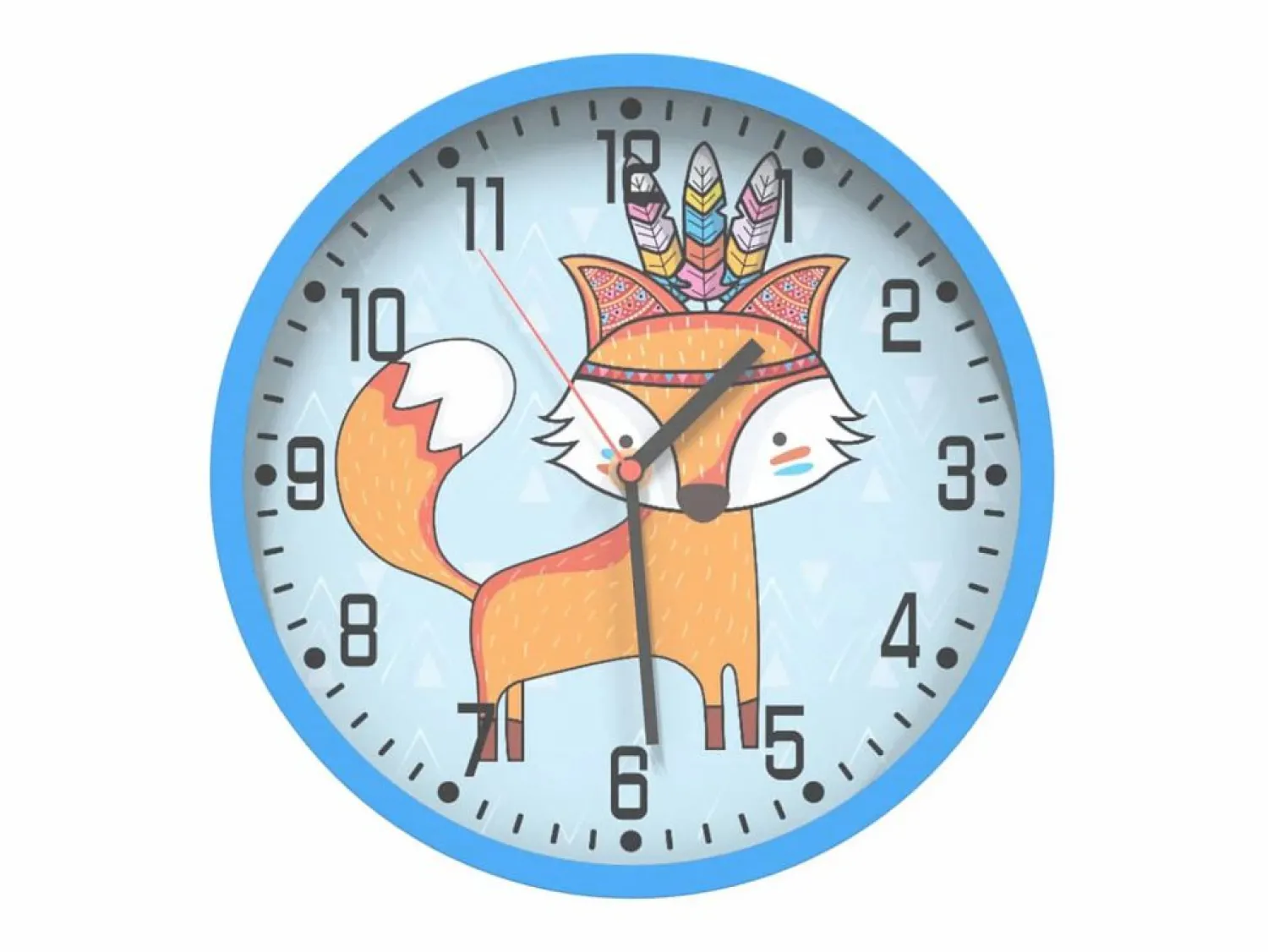 Sale Reloj de pared poliestireno y cristal Ø25,5 cm ES335383 Azul