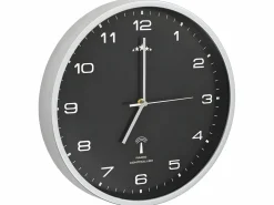 Reloj de pared radiocontrol movimiento de cuarzo 31 cm ES387368 Negro