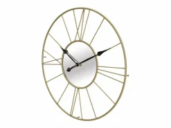 Discount Reloj de pared redondo de metal 80 cm con espejo Stick Reloj De Pared