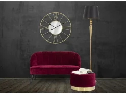 Discount Reloj de pared redondo de metal 80 cm con espejo Stick Reloj De Pared