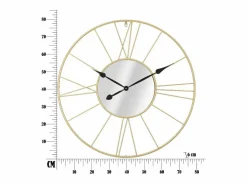 Discount Reloj de pared redondo de metal 80 cm con espejo Stick Reloj De Pared