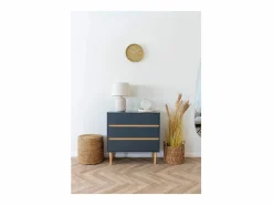 ebuy24 Reloj de pared Rosolini ocre con movimiento silencioso, Ø 30 cm