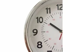 Online Reloj de pared Second plata/blanco Ø29 cm Plateado