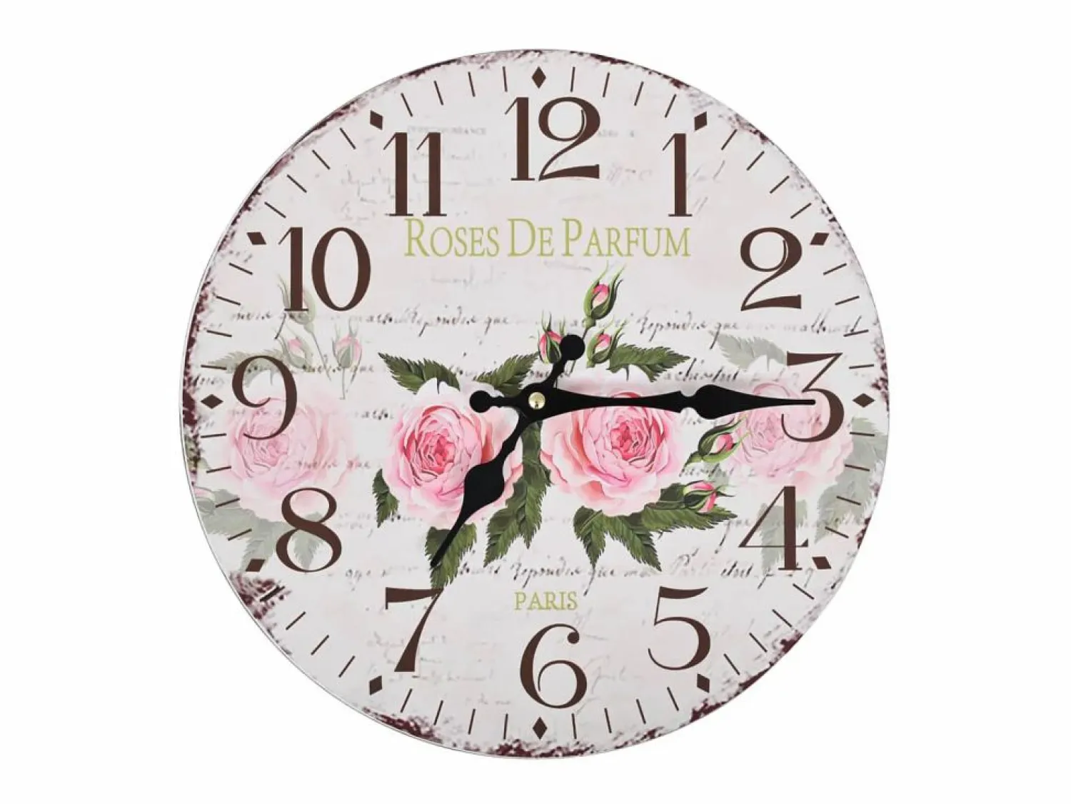 Reloj de pared vintage con flores 30 cm ES157678 Reloj De Pared