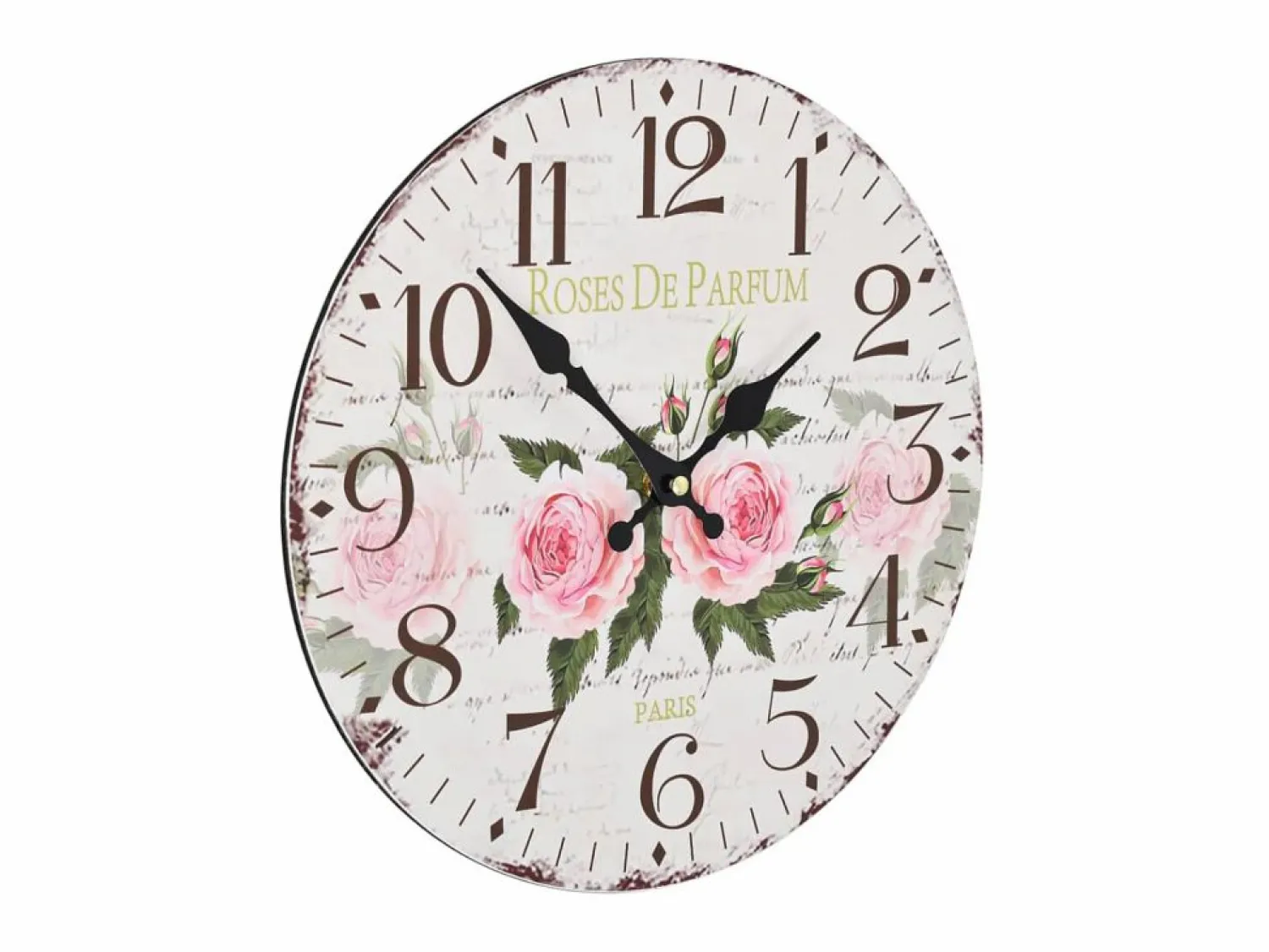 Reloj de pared vintage con flores 30 cm ES157678 Reloj De Pared