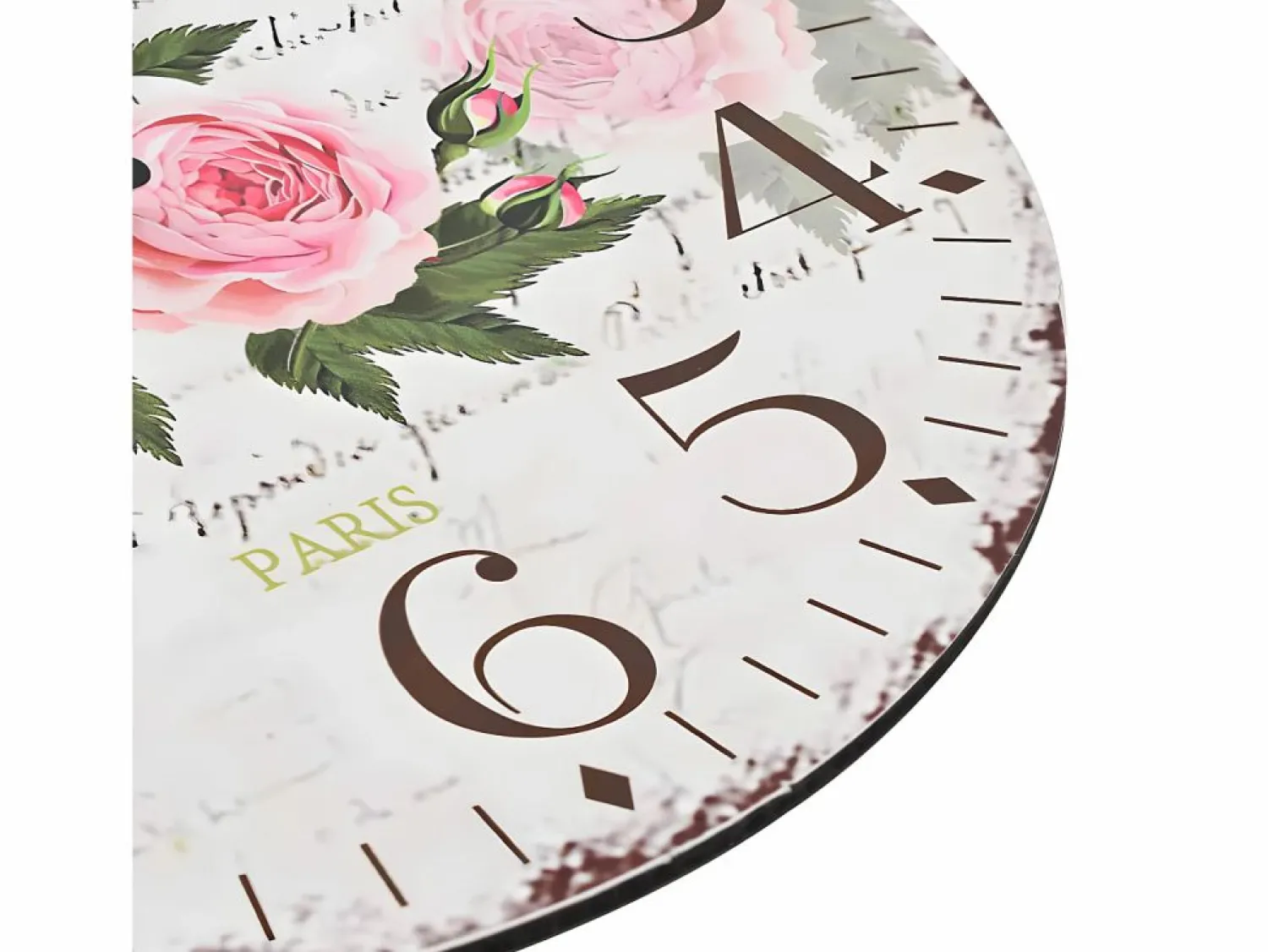 Reloj de pared vintage con flores 30 cm ES157678 Reloj De Pared