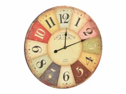 Outlet Reloj de pared vintage colorido 60 cm ES169708 Multicolor