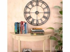 New Reloj de pared vintage movimiento cuarzo metal 60 cm XXL ES885500 Reloj De Pared