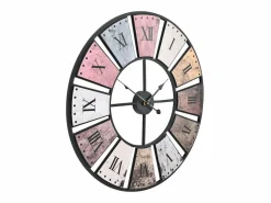 Outlet Reloj de pared vintage movimiento cuarzo 60 cm XXL ES635707 Multicolor