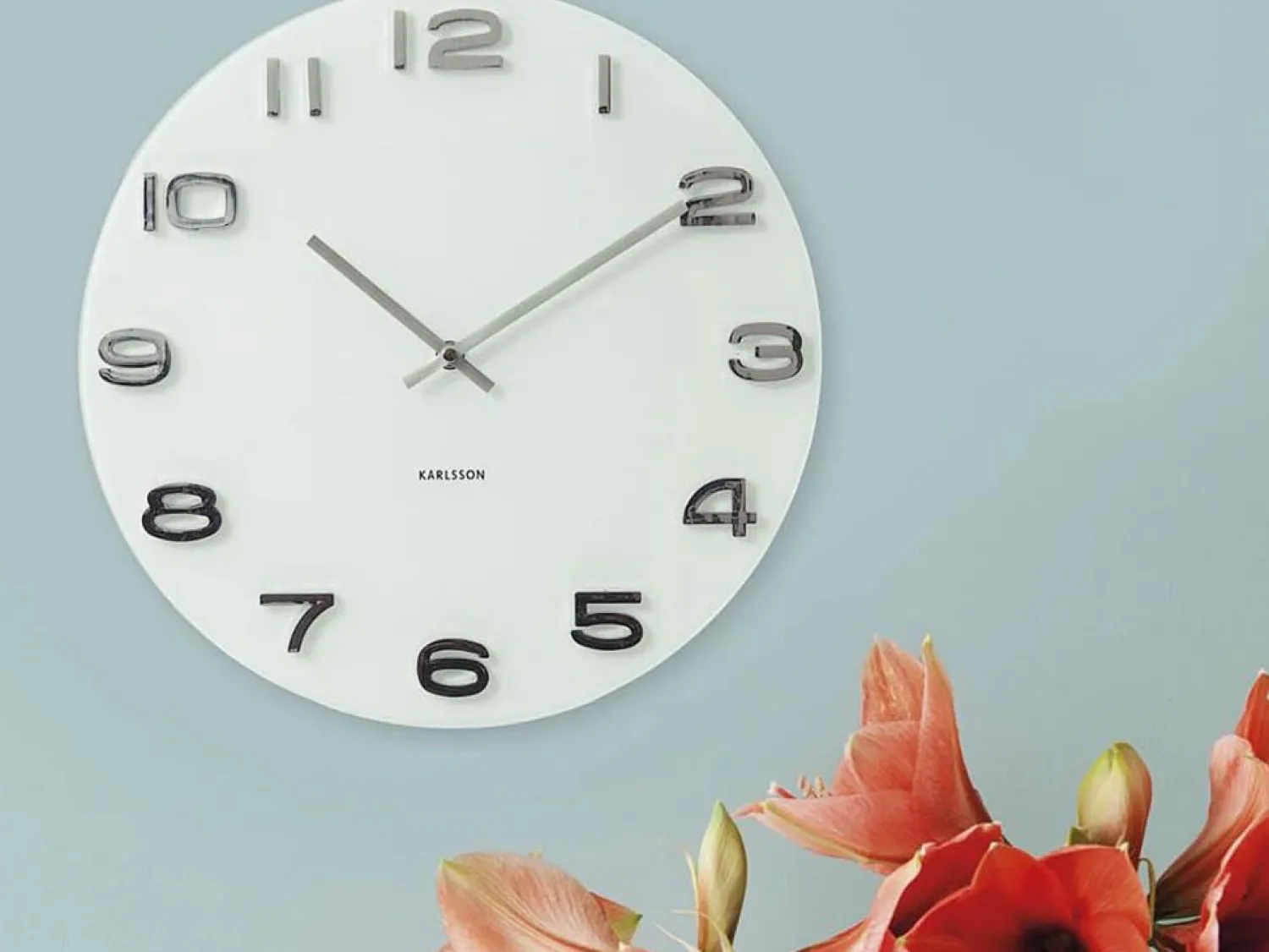 New KARLSSON Reloj de pared Vintage Redondo - - Ø35cm Blanco