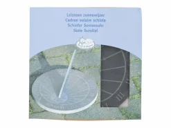 ESSCHERT DESIGN Reloj de sol en esquisto