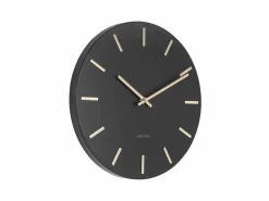 Sale KARLSSON Reloj moderno de metal Charm 30 cm Negro