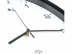 Reloj radiocontrol de pared cuarzo y negro 31 cm ES593131