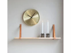 Hot House Nordic Reloj redondo de pared dorada en aluminio Ø 30 cm Dorado