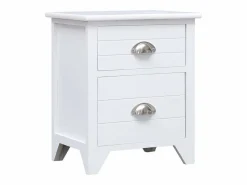 Garden Furniture Relor Mesitas de noche con 2 cajones 2 unidades blancas