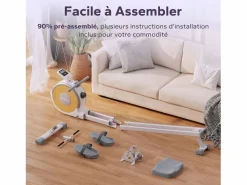 Hot Remo Magnético , 16 Niveles de Resistencia, Ultra Silencioso, 160kg, LCD, Bluetooth, Plegable, Soporte para Tablet, Compatible con Kinomap Aparato De Musculación