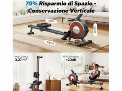 MERACH Remo Magnético para Casa , 16 Niveles, LCD, Bluetooth, Doble Riel, Ultra Silencioso, 160kg, Asiento Ergonómico, Plegable, Compatible con APP