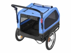 Remolque bicicleta SucceBuy para Perro, Carga 40 kg, Cochecito de Animales de Compañía 2 en 1, Marco Plegable Fácil con Rueda a Liberación Rápida