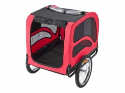 Sale Remolque bicicleta SucceBuy para Perro, Carga 45 kg, Porta Animales de Compañía de Bicicletas, Marco Plegable Fácil con Rueda a Liberación Rápida, Reflector Rojo