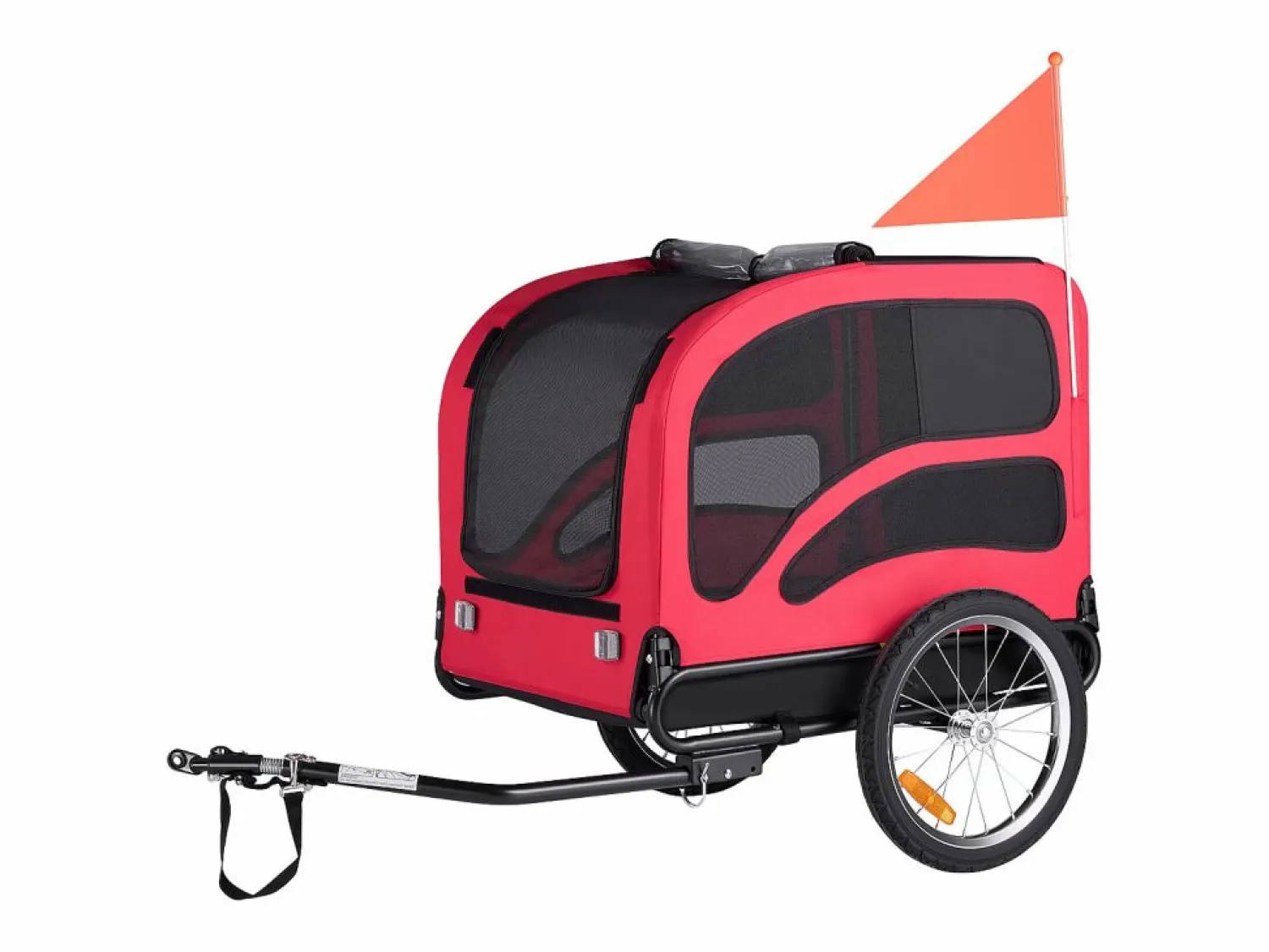 Sale Remolque bicicleta SucceBuy para Perro, Carga 45 kg, Porta Animales de Compañía de Bicicletas, Marco Plegable Fácil con Rueda a Liberación Rápida, Reflector Rojo