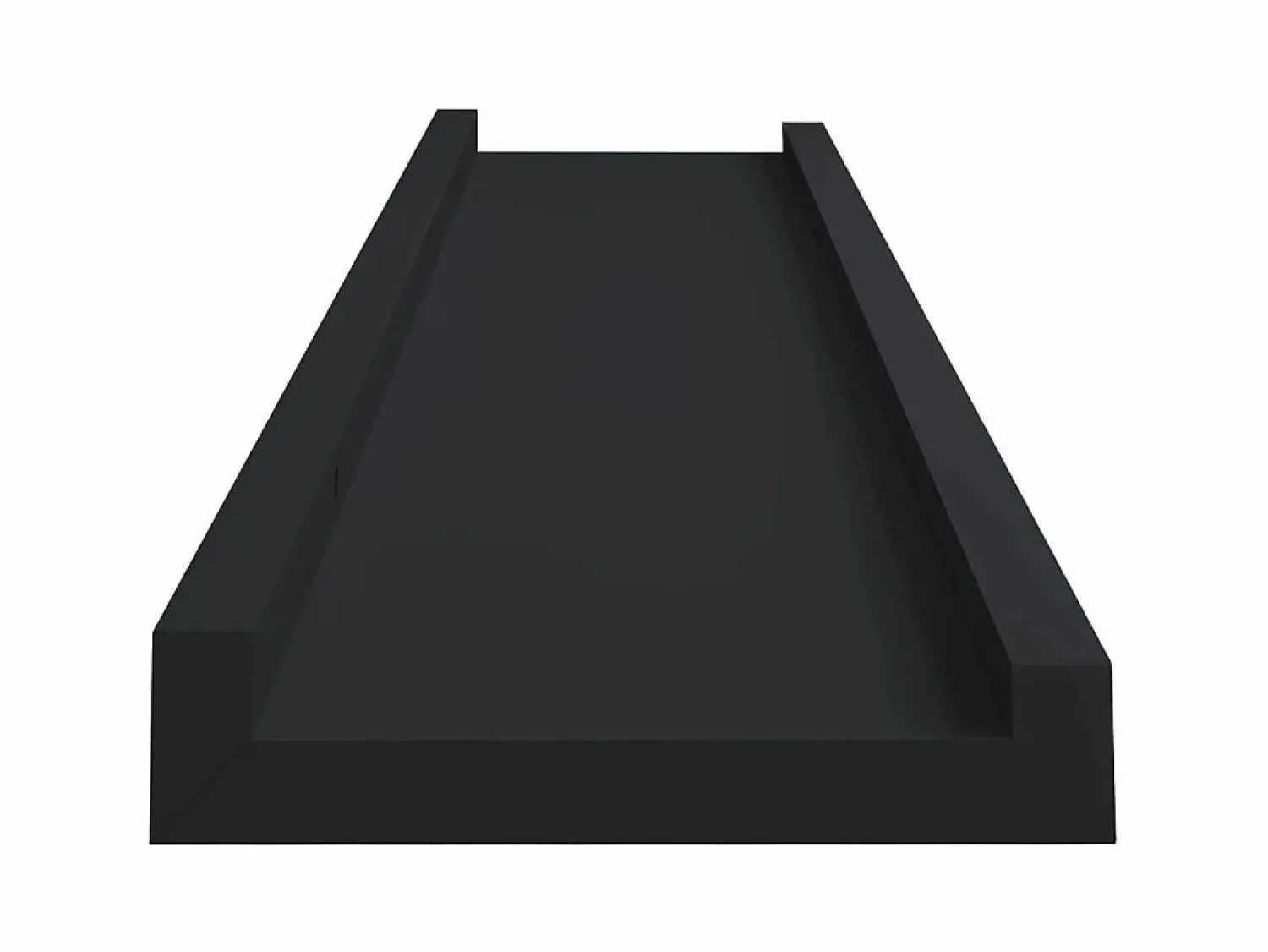 New Repisa para marcos de fotos 2 uds MDF 60x9x3 cm ES978725 Negro