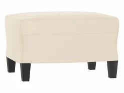 New Reposapiés 60x50x41 cm Tejido microfibra Beige