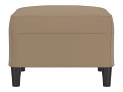 Outlet Reposapiés Cappuccino 70x55x41 cm Piel Sintética Reposapiés